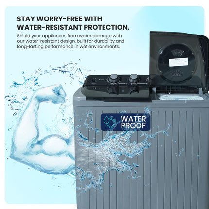 Power Guard 10.5 kg, 5 star, Semi-Automatic Top Load Washing Machine, Air Turbo Drying, Dark Gray, 2024 Model) 