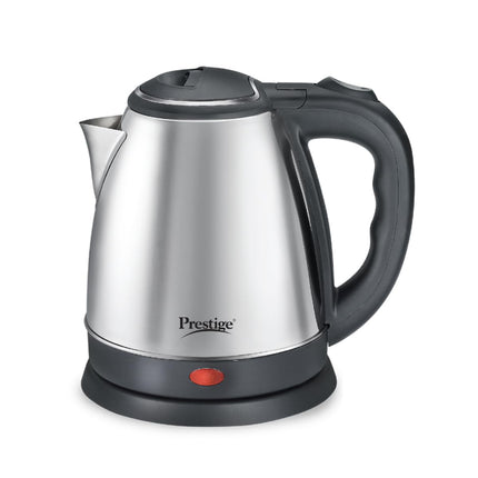 Prestige 1.5 litre PKOSS Stainless Steel Electric Kettle | 1350 Watts| Elegant Design | Cool-touch Handle and Lid | Automatic Cut-Off and Single-Touch Lid Locking. | Silver 