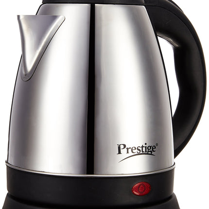 Prestige 1.5 litre PKOSS Stainless Steel Electric Kettle | 1350 Watts| Elegant Design | Cool-touch Handle and Lid | Automatic Cut-Off and Single-Touch Lid Locking. | Silver 