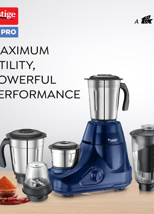 Prestige 750W Astra Mixer Grinder with 5 Jars – 1500ml Wet, 1000ml Dry, 1500ml Juicer, 300ml Chutney & Mix-O-Keep | Space-Saving Stacking Design | 2-Year Warranty 