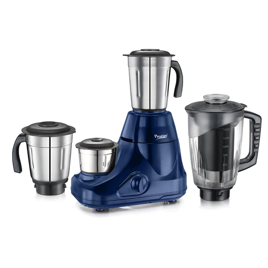 Prestige 750W Astra Neo Mixer Grinder with 4 Jars(3 Stainless Steel Jars,1 Juicer Jar)|1500ml wet Jar,1000ml dry jar,1500ml juice jar,300ml chutney jar|Stacking space for storage|2Y product warranty 