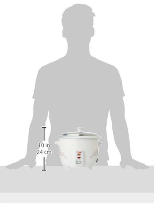 Prestige Delight PRWO 1.0 L Electric Rice Cooker|Detachable power cord|Durable body|Cool touch handles|White| Raw capacity-0.4L|Cooked capacity-1L|Cooks for a family of 2 to 3 members 