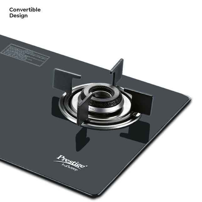 Prestige Desire Hobtop PHTD 02 AI Black L P Gas Table(with 8mm Thick Superior Toughened Glass Top, 2 Sabaf Burners, Auto Ignition) 