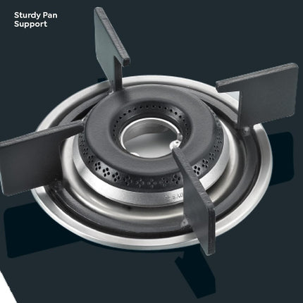 Prestige Desire Hobtop PHTD 02 AI Black L P Gas Table(with 8mm Thick Superior Toughened Glass Top, 2 Sabaf Burners, Auto Ignition) 