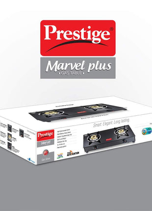 Prestige Marvel Plus Auto Ignition 2 Burner Glass top GTM 02 AI Black 