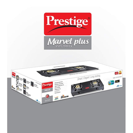 Prestige Marvel Plus Auto Ignition 2 Burner Glass top GTM 02 AI Black 