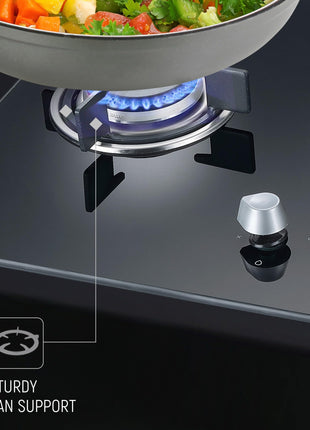 Prestige Marvella Hob Black Al - 4B (With Glass Top, 4 Unit Burners & Auto Ignition) 