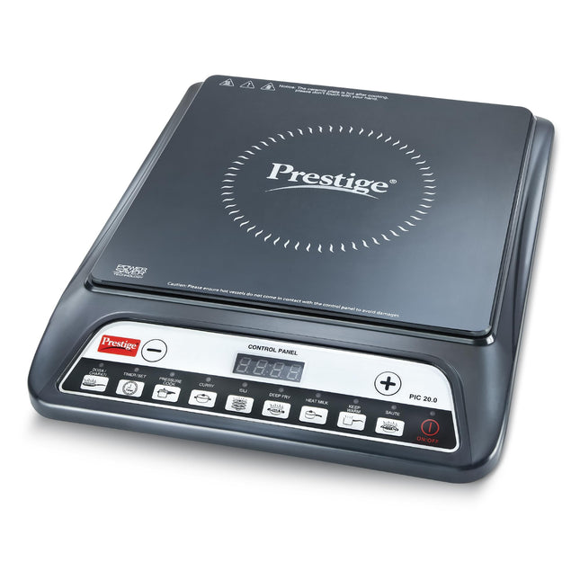 Prestige PIC 20 1600 Watts Induction Cooktop |Indian Menu Option |High Voltage Surge Protection| Automatic Power & Temperature Adjustment|1 year Warranty |Black 