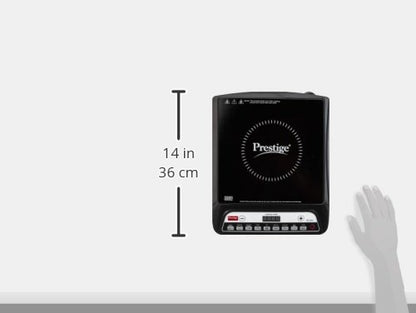 Prestige PIC 20 1600 Watts Induction Cooktop |Indian Menu Option |High Voltage Surge Protection| Automatic Power & Temperature Adjustment|1 year Warranty |Black 