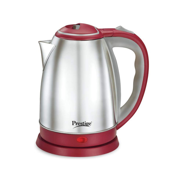 Prestige Stainless Steel 1.5 Litre Kettle 1500-Watts, Red 