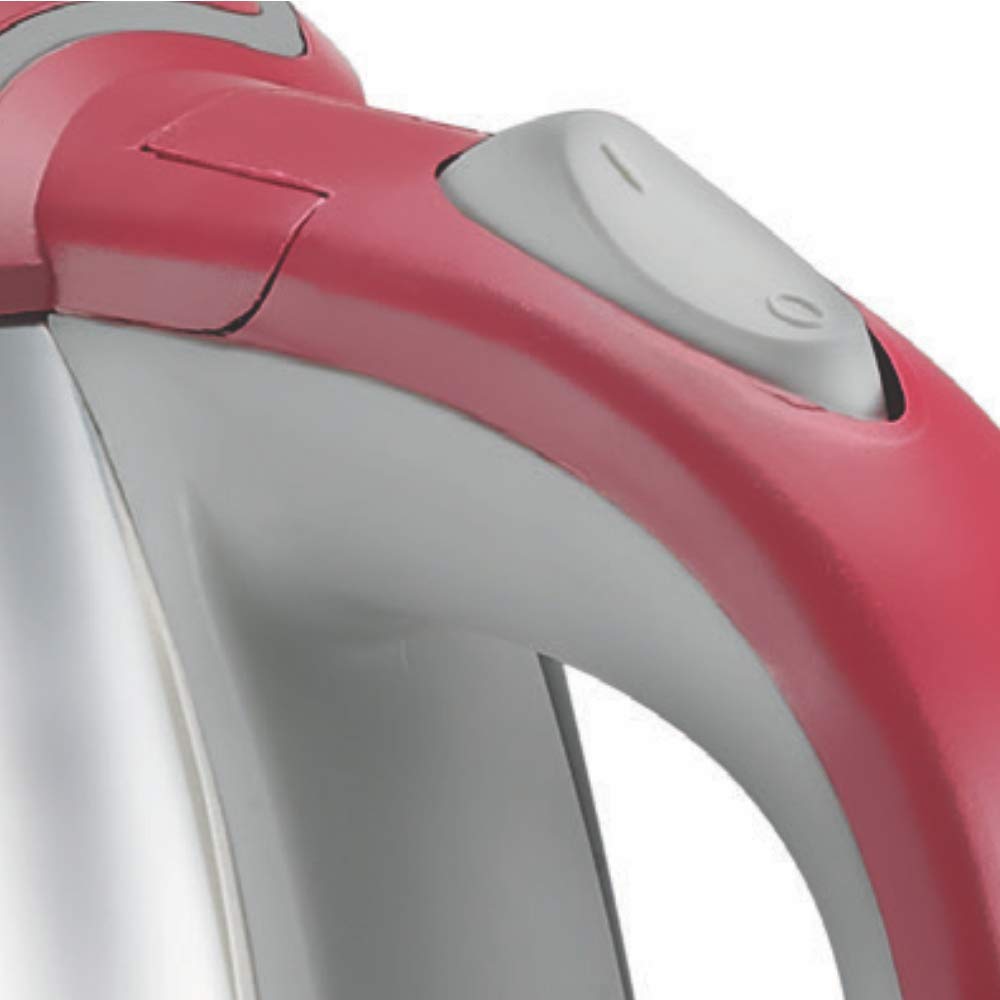 Prestige Stainless Steel 1.5 Litre Kettle 1500-Watts, Red 