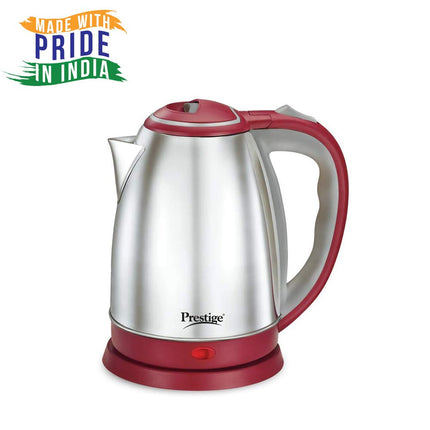 Prestige Stainless Steel 1.5 Litre Kettle 1500-Watts, Red 