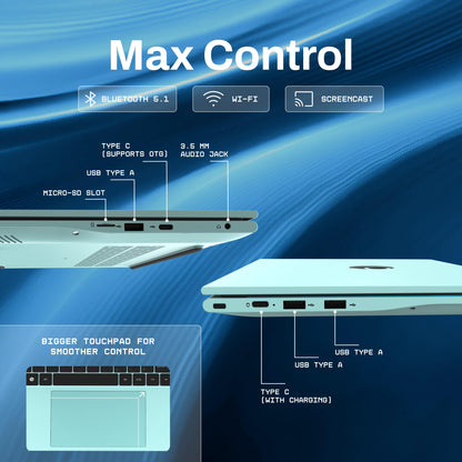Primebook 2 Max 2025 (New Launch) | 8GB RAM, 256GB UFS Storage | 15.6-Inch Full HD IPS Display | 12hrs Battery | MediaTek Helio G99 | Android 15 (PrimeOS 3.0) | Backlit Keyboard | in-Built AI | Aqua 