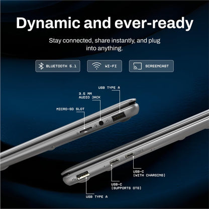 Primebook 2 Neo 2025 (New Launch) | 6GB RAM, 128GB Storage (Upgradable Upto 512GB) | MediaTek Helio G99 | Android 15 (PrimeOS3.0) | in-Built AI | 11.6” Thin & Light Laptop | Type-C, USB, MicroSD Ports 