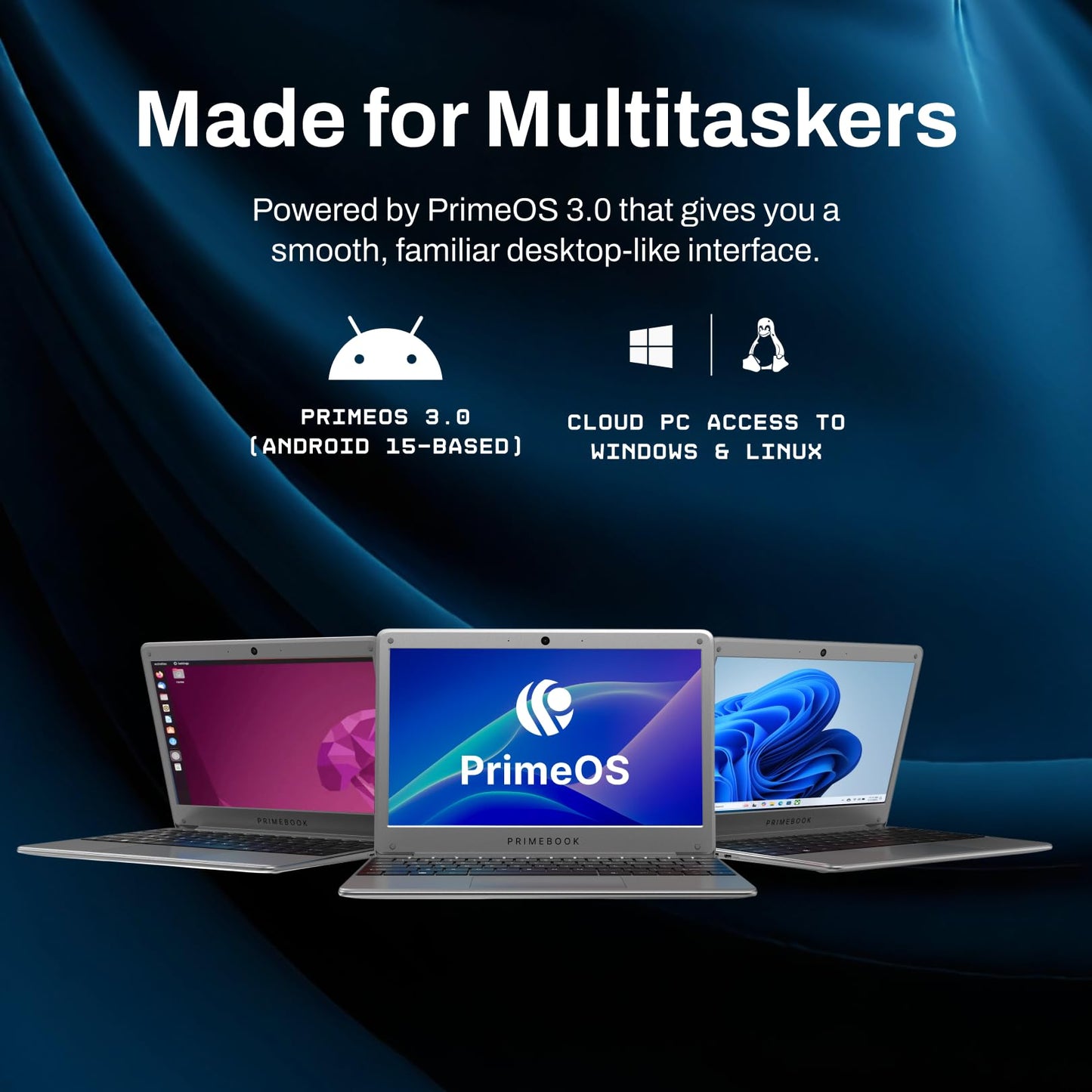 Primebook 2 Neo 2025 (New Launch) | 6GB RAM, 128GB Storage (Upgradable Upto 512GB) | MediaTek Helio G99 | Android 15 (PrimeOS3.0) | in-Built AI | 11.6” Thin & Light Laptop | Type-C, USB, MicroSD Ports 