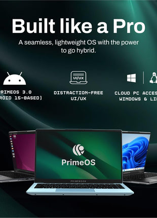 Primebook 2 Pro 2025 (New Launch) | 8GB RAM, 128GB UFS Storage | 14.1-Inch FHD IPS Display | 14 Hours Battery | MediaTek Helio G99 | Android 15 (PrimeOS 3.0) | Backlit Keyboard | in-Built AI (Gray) 