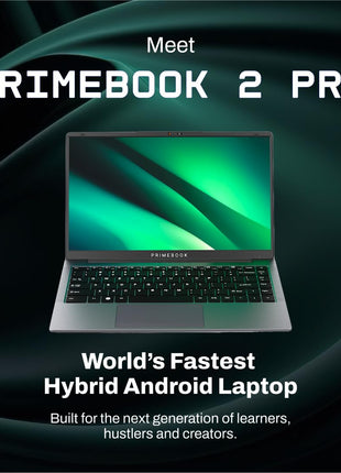 Primebook 2 Pro 2025 (New Launch) | 8GB RAM, 128GB UFS Storage | 14.1-Inch FHD IPS Display | 14 Hours Battery | MediaTek Helio G99 | Android 15 (PrimeOS 3.0) | Backlit Keyboard | in-Built AI (Gray) 