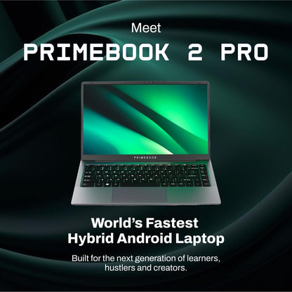 Primebook 2 Pro 2025 (New Launch) | 8GB RAM, 128GB UFS Storage | 14.1-Inch FHD IPS Display | 14 Hours Battery | MediaTek Helio G99 | Android 15 (PrimeOS 3.0) | Backlit Keyboard | in-Built AI (Gray) 