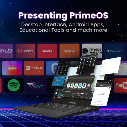 Primebook S WiFi, 2024(New) Android Based MediaTek MT8183 - (PrimeOS) Thin and Light Laptop (11.6 Inch, 1.065 Kg, Type C) (4GB/128GB eMMC Storage) 
