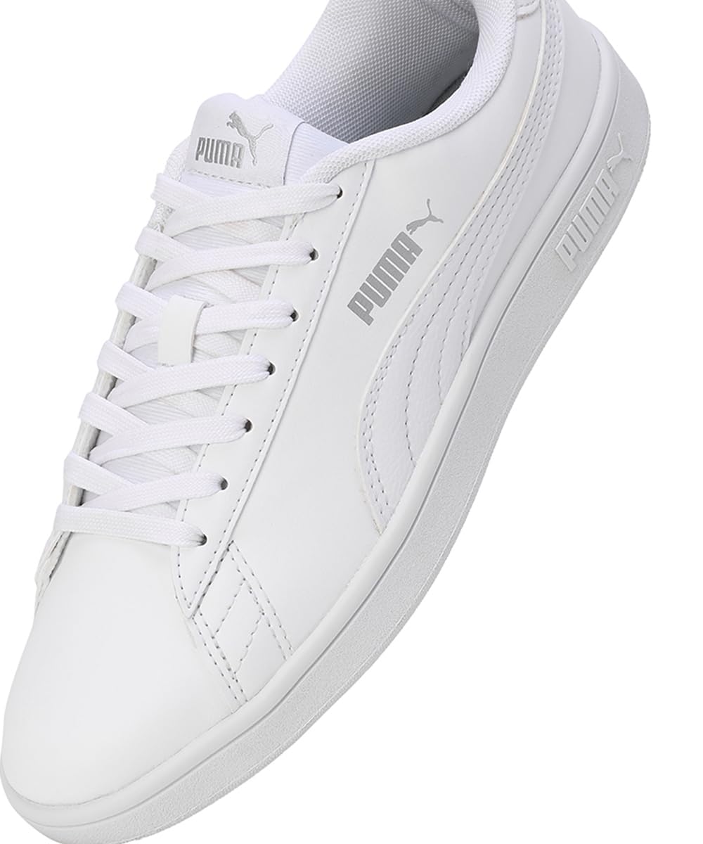 Puma Unisex-Adult Smashic White-Matte Silver Sneaker - 7UK (39437102) 