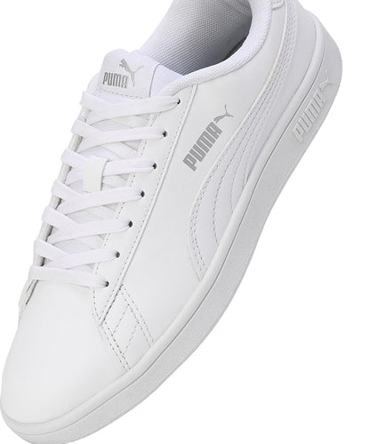 Puma Unisex-Adult Smashic White-Matte Silver Sneaker - 7UK (39437102) 