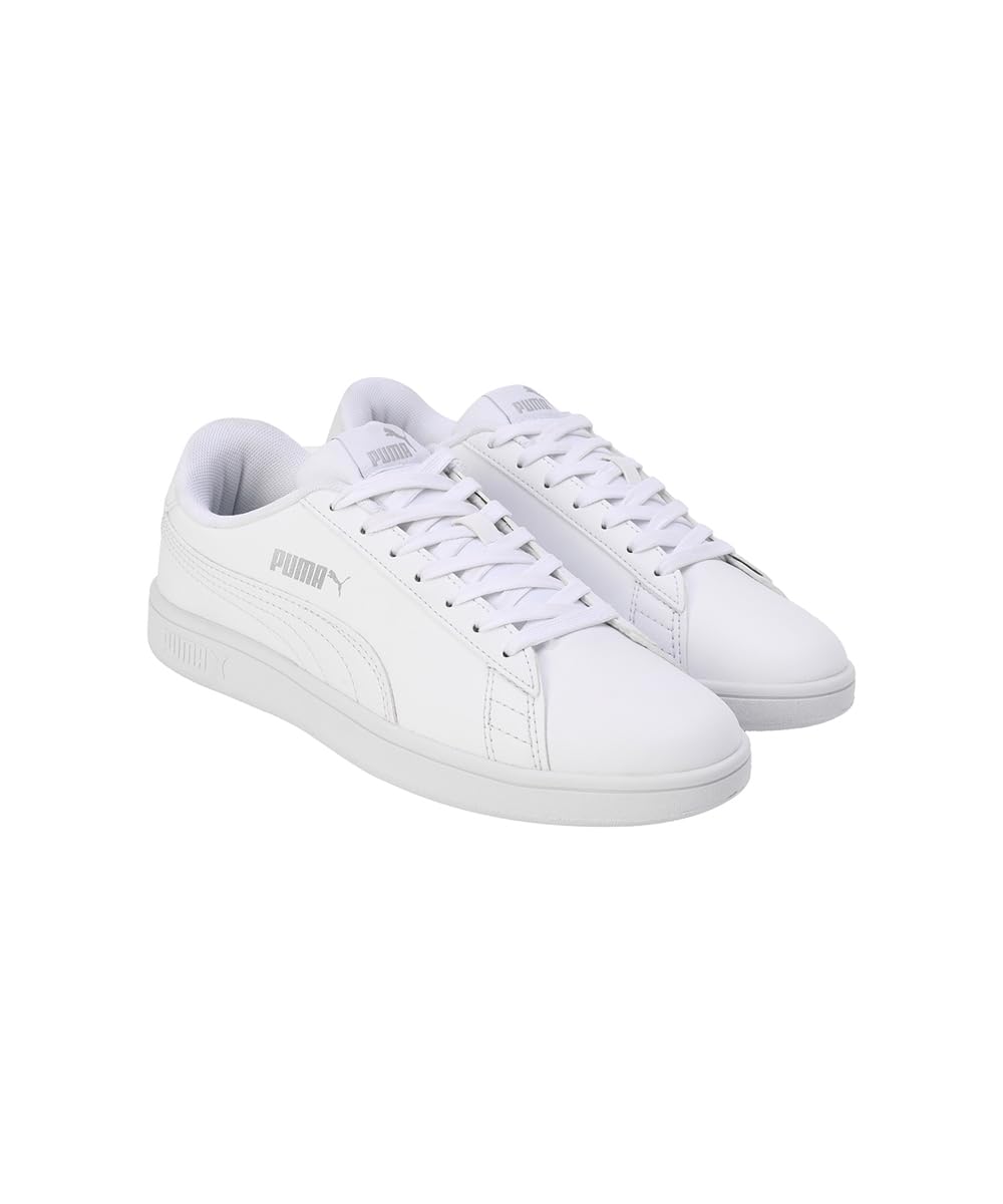 Puma Unisex-Adult Smashic White-Matte Silver Sneaker - 7UK (39437102) 
