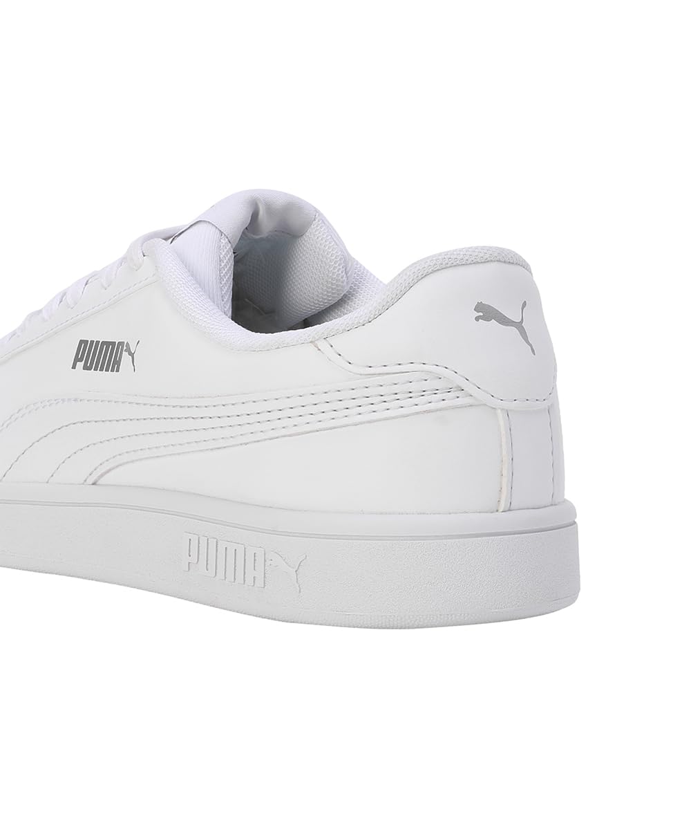 Puma Unisex-Adult Smashic White-Matte Silver Sneaker - 7UK (39437102) 