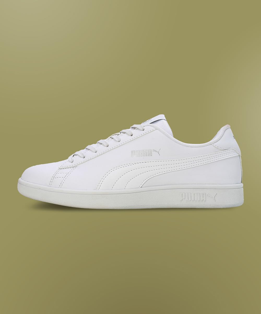 Puma Unisex-Adult Smashic White-Matte Silver Sneaker - 7UK (39437102) 