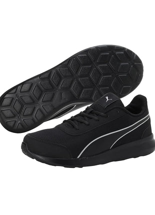 Puma mens Dazzler Black-Silver Running Shoe - 8 UK (39178201) 