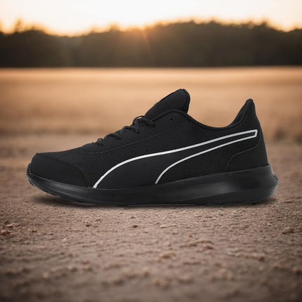 Puma mens Dazzler Black-Silver Running Shoe - 8 UK (39178201) 