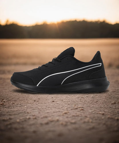 Puma mens Dazzler Black-Silver Running Shoe - 8 UK (39178201) 