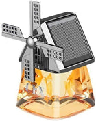 QAWACHH Windmill Dual Solar Panel Car Aroma Perfume with Rotating fan All Cars 