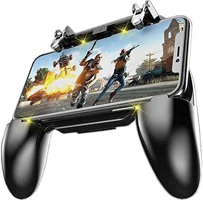 QIWA Mobile Game Controller for PUBG Mobile Controller L1R1 Mobile Game Trigger Joystick Gamepad Compatible with iOS & Android Phone [video game] 