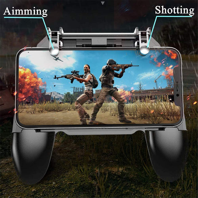 QIWA Mobile Game Controller for PUBG Mobile Controller L1R1 Mobile Game Trigger Joystick Gamepad Compatible with iOS & Android Phone [video game] 