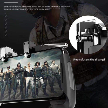QIWA Mobile Game Controller for PUBG Mobile Controller L1R1 Mobile Game Trigger Joystick Gamepad Compatible with iOS & Android Phone [video game] 