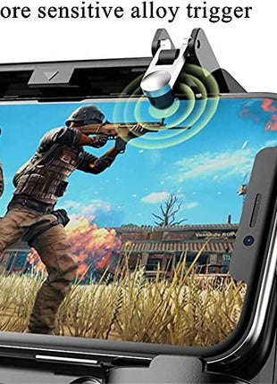 QIWA Mobile Game Controller for PUBG Mobile Controller L1R1 Mobile Game Trigger Joystick Gamepad Compatible with iOS & Android Phone [video game] 