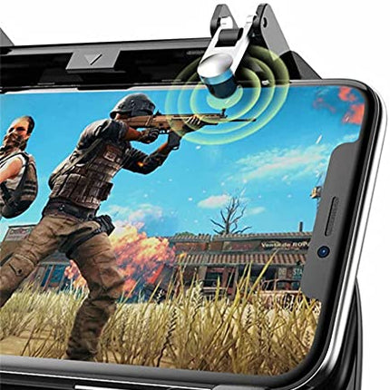 QIWA Mobile Game Controller for PUBG Mobile Controller L1R1 Mobile Game Trigger Joystick Gamepad Compatible with iOS & Android Phone [video game] 