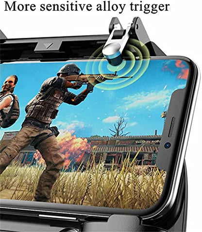 QIWA Mobile Game Controller for PUBG Mobile Controller L1R1 Mobile Game Trigger Joystick Gamepad Compatible with iOS & Android Phone [video game] 