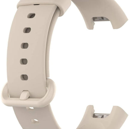 Qai New Launch Soft Silicone Classic Band Strap With Secure Buckle Lock for Redmi Watch 2 Lite/Redmi GPS Smart Watch Band Strap Only (CREAM) 