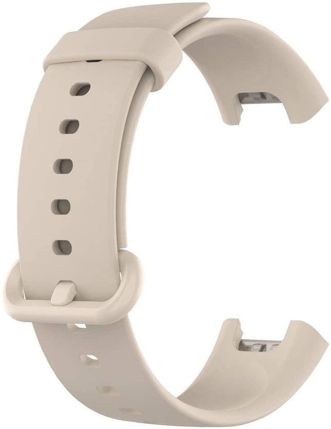 Qai New Launch Soft Silicone Classic Band Strap With Secure Buckle Lock for Redmi Watch 2 Lite/Redmi GPS Smart Watch Band Strap Only (CREAM) 