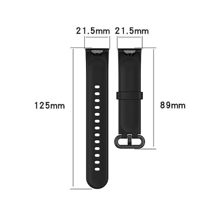 Qai New Launch Soft Silicone Classic Band Strap With Secure Buckle Lock for Redmi Watch 2 Lite/Redmi GPS Smart Watch Band Strap Only (CREAM) 
