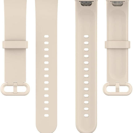 Qai New Launch Soft Silicone Classic Band Strap With Secure Buckle Lock for Redmi Watch 2 Lite/Redmi GPS Smart Watch Band Strap Only (CREAM) 