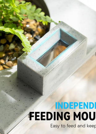 Qpets® Small Fish Tank for Betta Fish with LED Light & Air Pump | USB Powered Desktop Aquarium | Hydroponics Pot | Stylish Home Office Decor (31.5×13×16.5cm) 