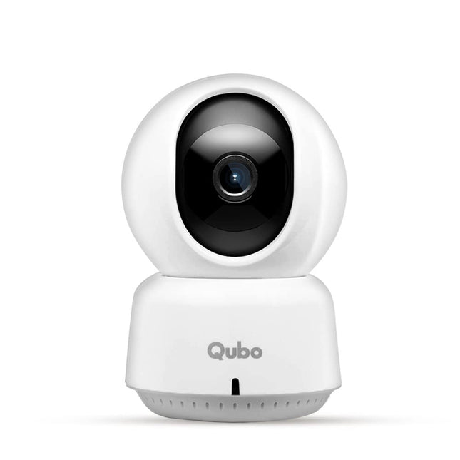 Qubo Smart 360° 2MP [1080p] Wi-Fi Security Camera | Indoor CCTV Cam for Home | AI Person Detection | Automatic Alarm | App Alerts | NightPulse Vision | SD & Cloud Storage | Made in India 