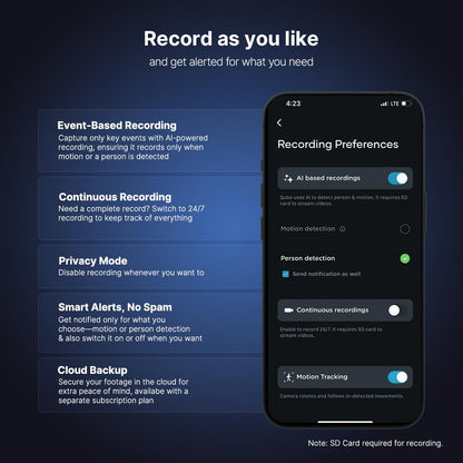 Qubo Smart 360° 3MP [2K] Wi-Fi Security Camera [Model 2.0] by Hero Group | Indoor CCTV Cam for Home | AI Person Detection | Auto-Alarm | App Alerts| NightPulse Vision| SD&Cloud Storage | Made in India 