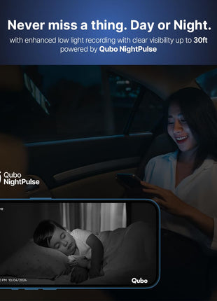 Qubo Smart 360° 3MP [2K] Wi-Fi Security Camera [Model 2.0] by Hero Group | Indoor CCTV Cam for Home | AI Person Detection | Auto-Alarm | App Alerts| NightPulse Vision| SD&Cloud Storage | Made in India 