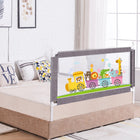 R for Rabbit Safari Baby Bed Rail, (Pack of 1) One Side Bed Protector 177 x 100 cm, Anti-Fall Safeguard Toddler Safety, Adjustable Height & Foldable with Storage Pocket for Kids 5.8 x 3 ft(Grey) 