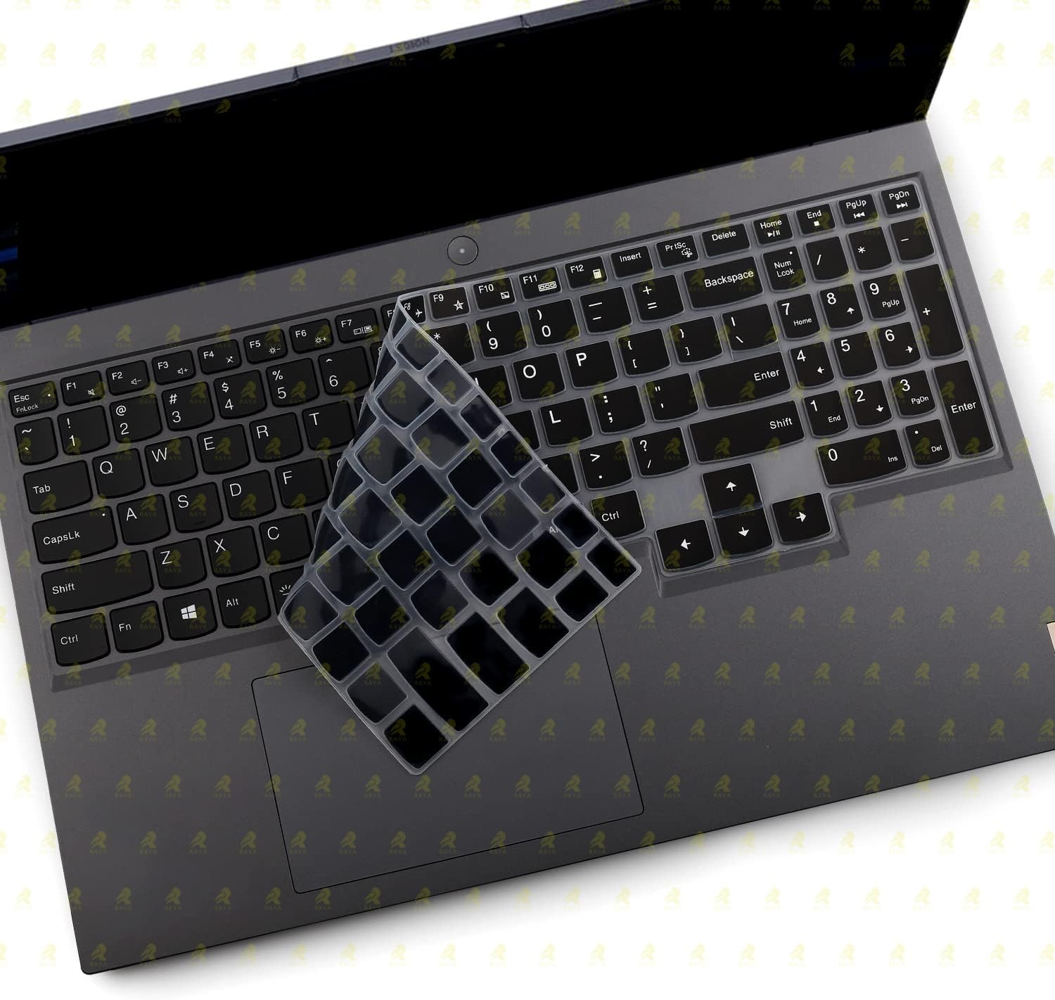 RAYA Silicone Keyboard Skin Cover for Lenovo LOQ | Lenovo Legion 5i / Slim 5i / Pro 5i | Lenovo Legion 7i / Pro 7i | Legion 9 15.6inch & 16inch Gaming Laptops (Black Silicone) 