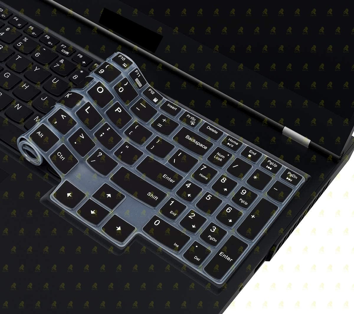 RAYA Silicone Keyboard Skin Cover for Lenovo LOQ | Lenovo Legion 5i / Slim 5i / Pro 5i | Lenovo Legion 7i / Pro 7i | Legion 9 15.6inch & 16inch Gaming Laptops (Black Silicone) 