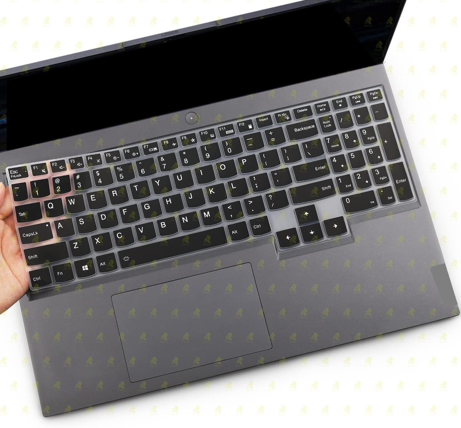 RAYA Silicone Keyboard Skin Cover for Lenovo LOQ | Lenovo Legion 5i / Slim 5i / Pro 5i | Lenovo Legion 7i / Pro 7i | Legion 9 15.6inch & 16inch Gaming Laptops (Black Silicone) 